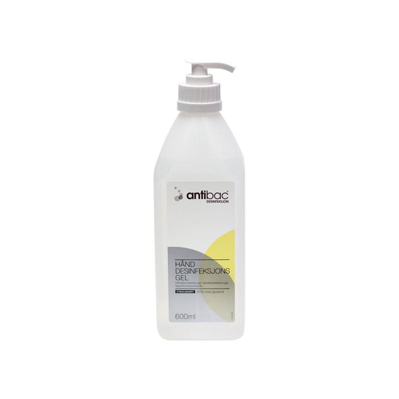 Hånddesinfeksjon Antibac 85% gel m/pumpe 600ml