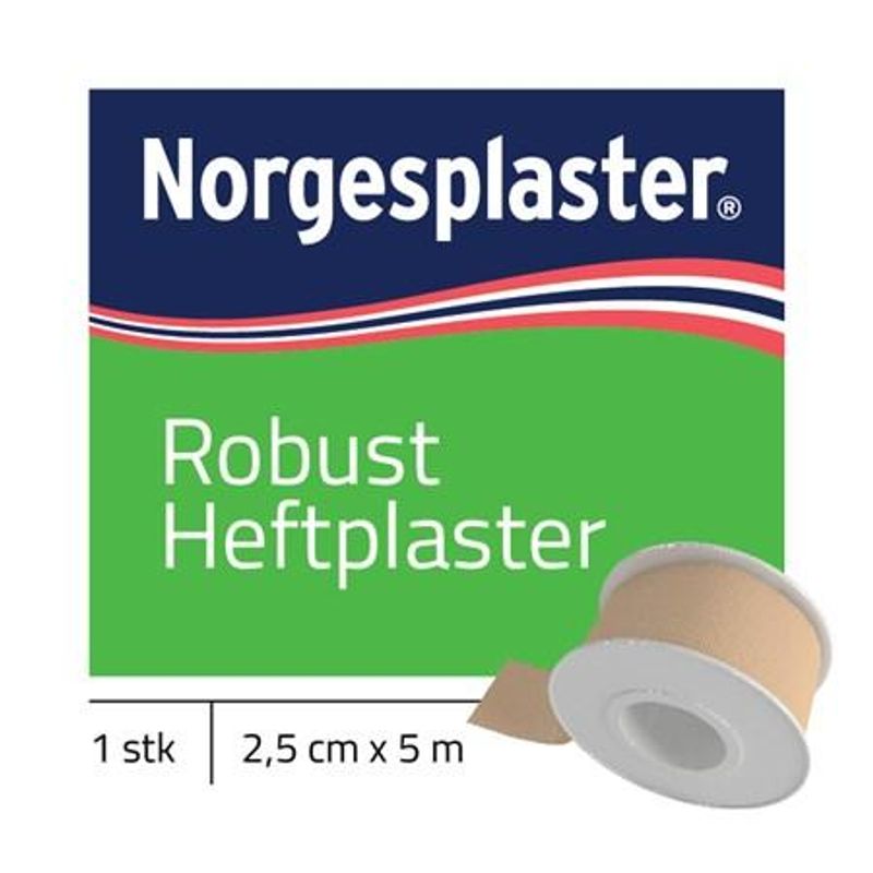 Robust Heftplaster tekstil 4151 2,5cmx5m