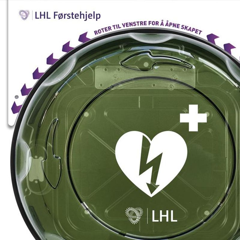 Utendørs overvåket hjertestarterskap, Rotaid 24/7 oppvarmet, LHL