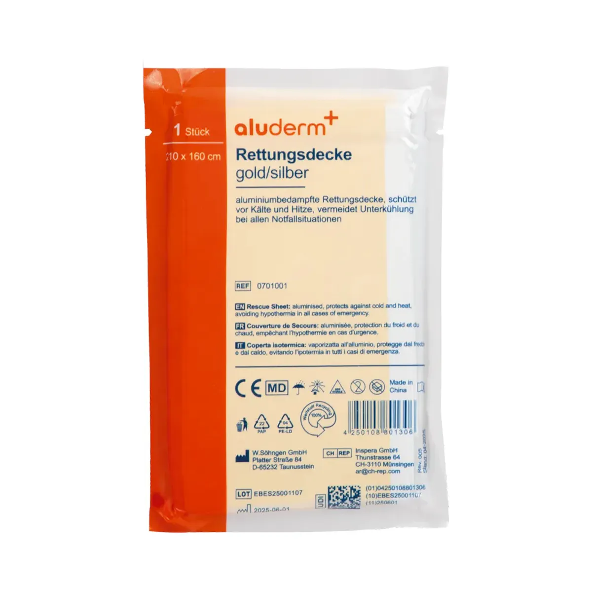 Redningsfolie aluderm+